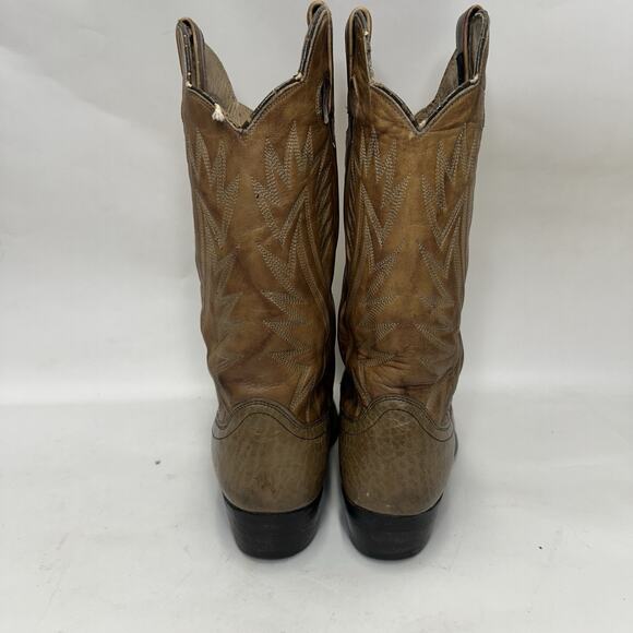Vintage Dan Post Bullhide Cowboy Boots Two-Tone “Tan” main image 8